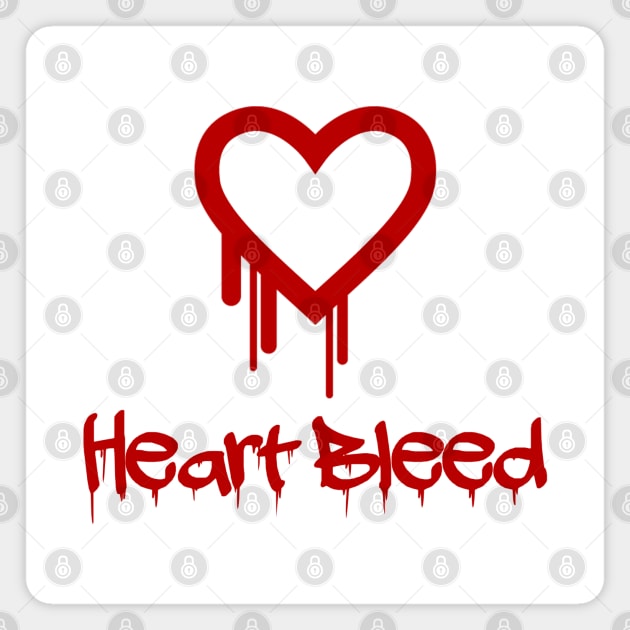 Heart Bleed Shirt - With Blood Dripping Letters Magnet by ibadishi